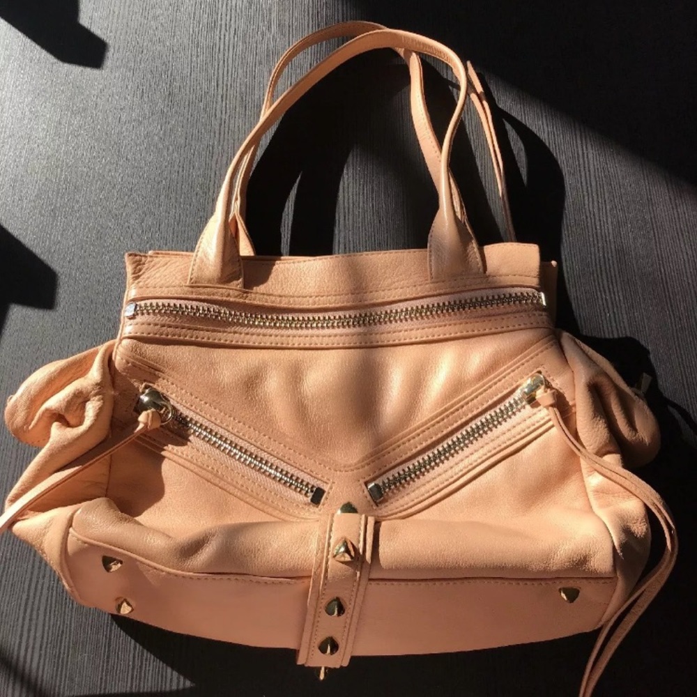 BOTKIER PEACH TRIGGER SATCHEL GOLD HARDWARE